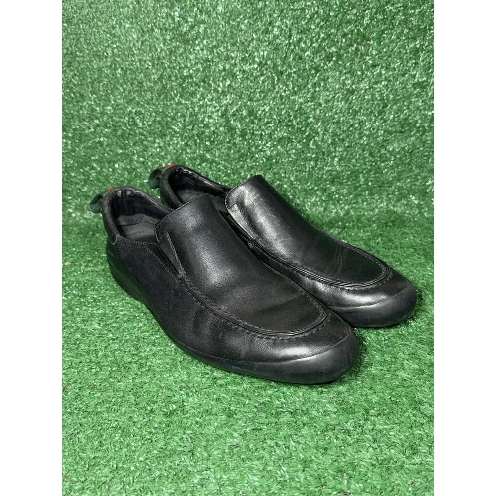 Vintage Gucci Shoes Mens Size 8.5 US Black Leather Slip On Loafers Luxury Italy